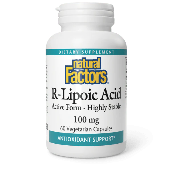 Natural Factors, R-Lipoic Acid, 100mg, 60 Veggie Capsules