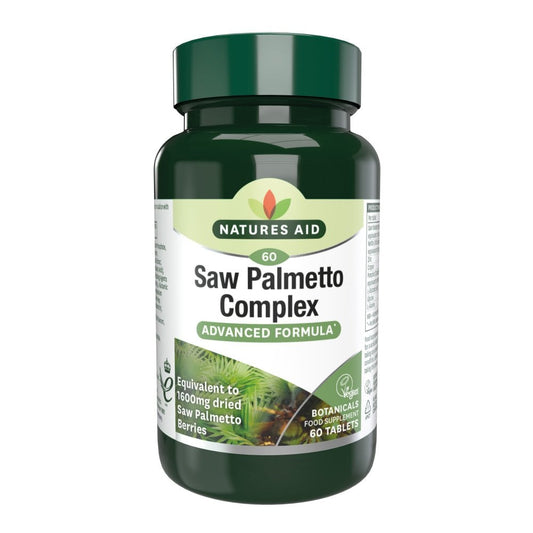 Nature's Aid Saw palmetto Complex w/Nettle, Zinc & Amino Acids (Vegan) - 60's