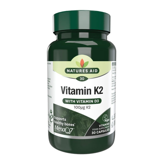 Nature's Aid Vitamin K-2 100mcg (Menaq) Vegan 30's