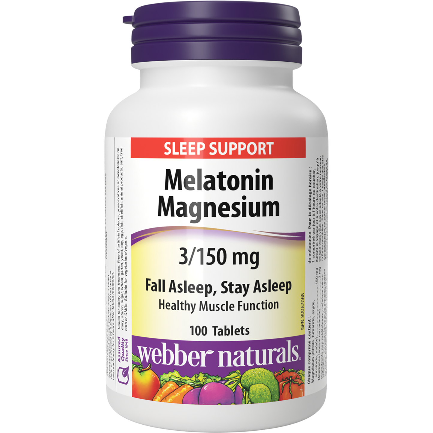 Webber Naturals Melatonin 10mg/Magnesium 150mg Tabs 60s