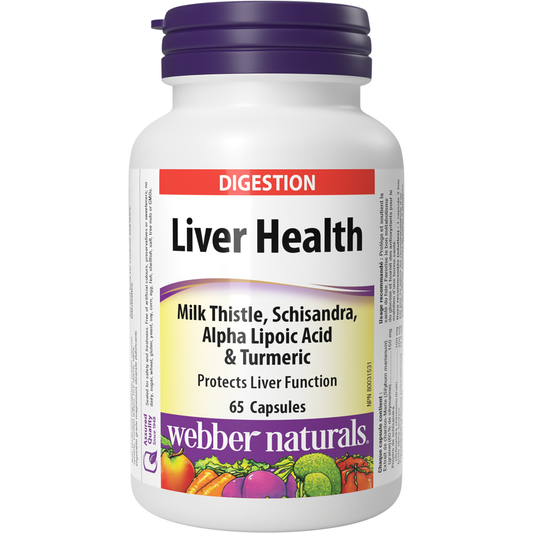 Webber Naturals Liver Health Capsules 65's-Liver Detox & Cleanse  | Herbal Liver Support