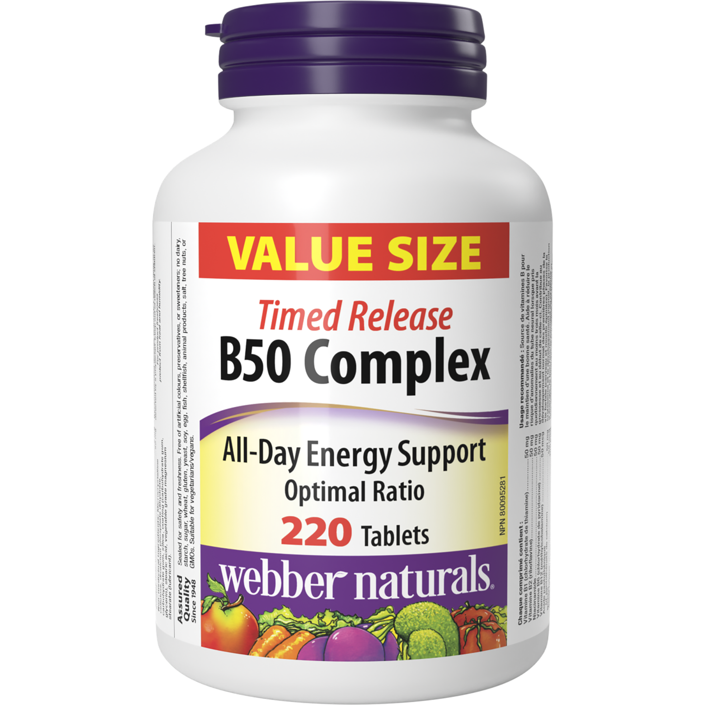 Webber Naturals B50 Complex Energy Support Caps 80's